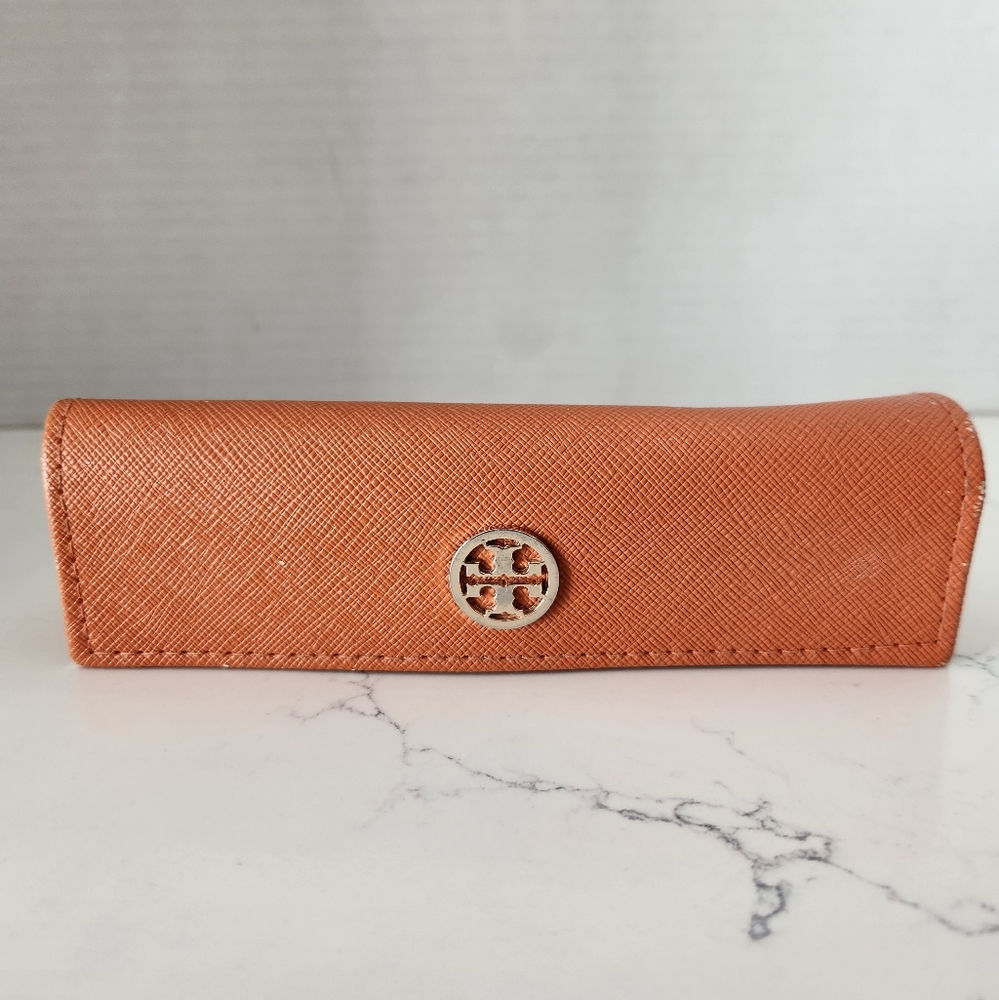 Tory Burch Slim Eyeglasses Case Small Readind Glasses Burnt Orange